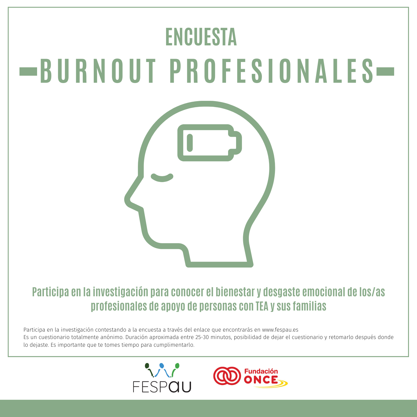 Participa en nuestra encuesta sobre BURNOUT